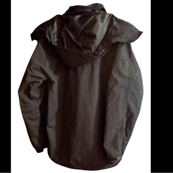 Men's Eddie Bauer Lined Black Rain Jacket, Size Large - Picture 2 of 6